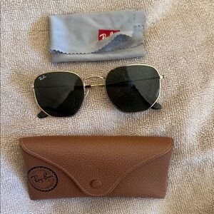 Ray-Ban Black and Gold Sunglasses